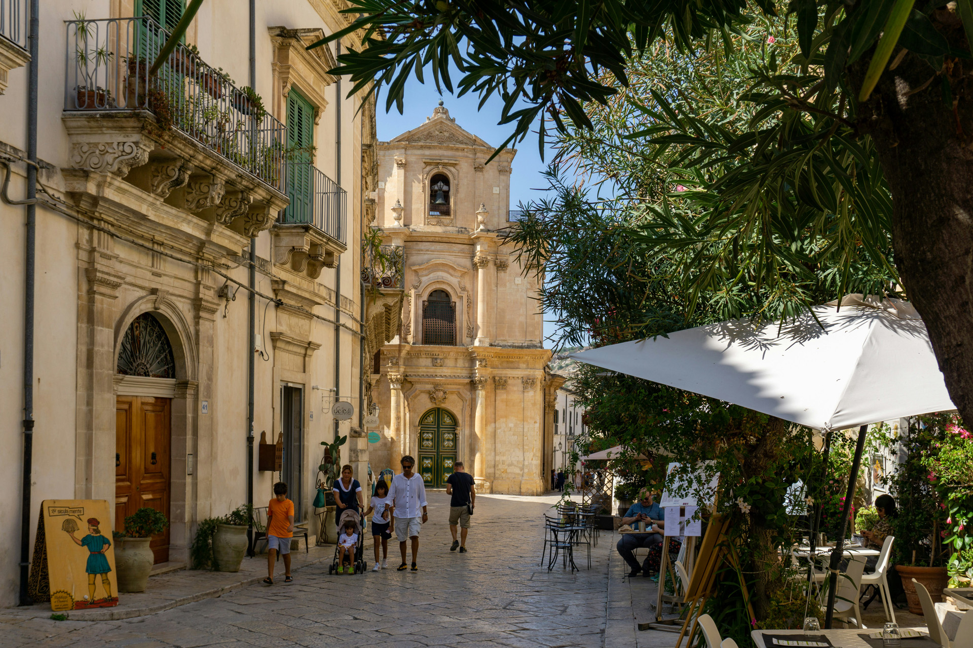 An uncrowded street in Scicli