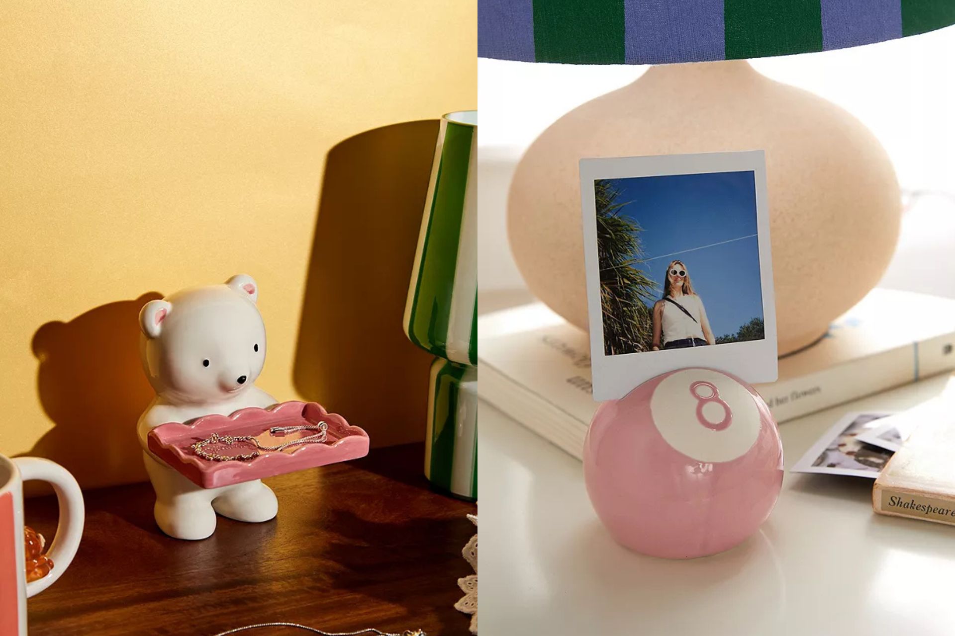 Jewellery holder and polaroid