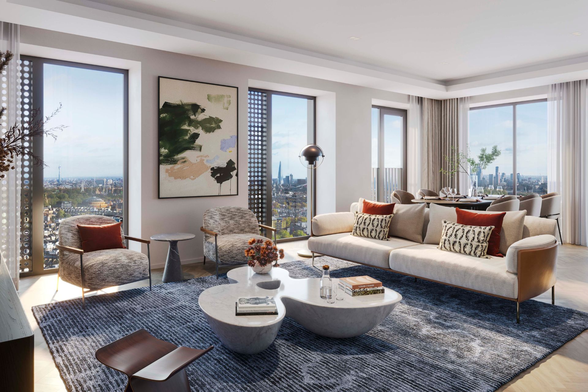 100 Kensington living room