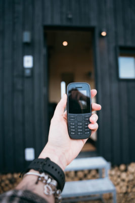 A hand holding a Nokia