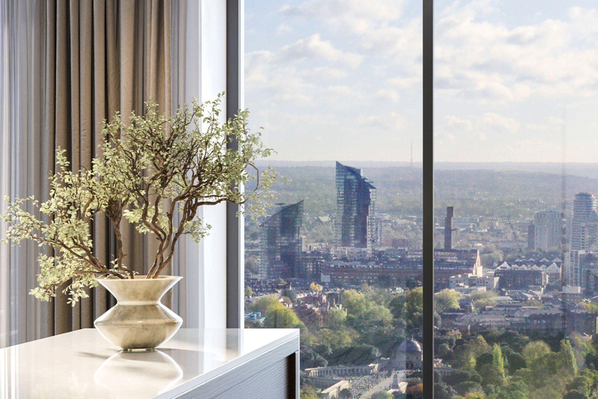 100 Kensington window view
