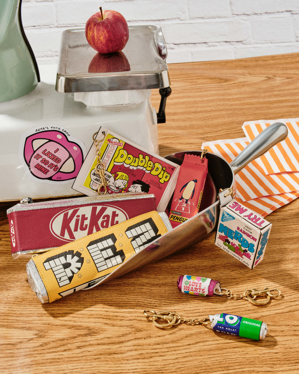 Bag charms from Anya's Tuck Shop