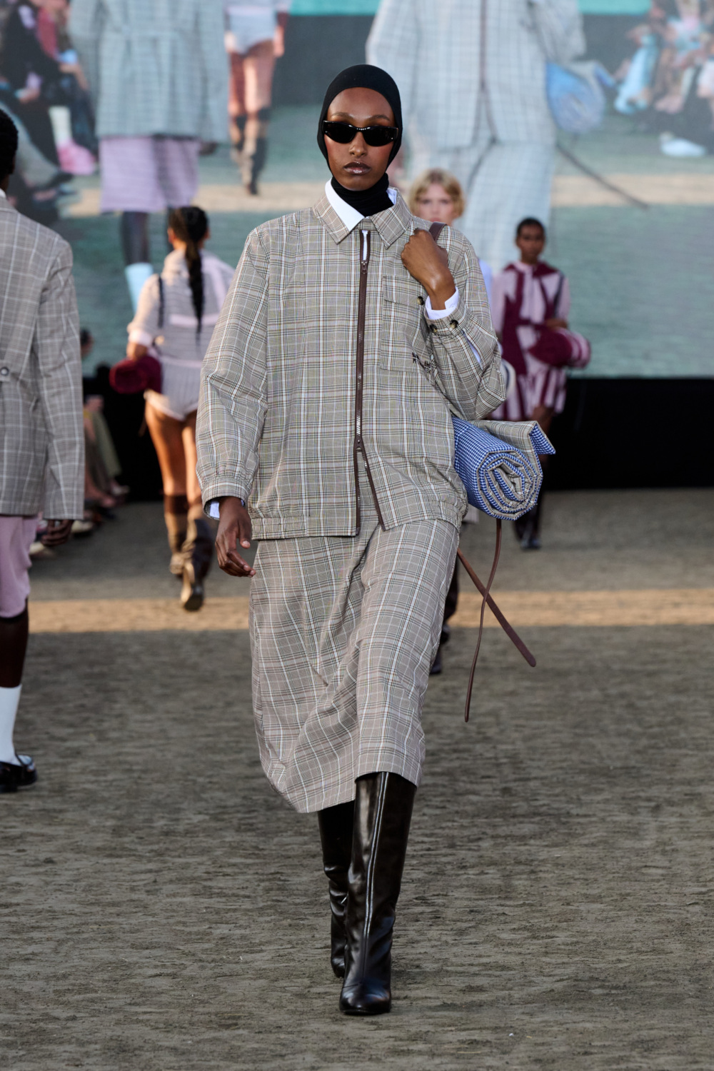 Model on runway
