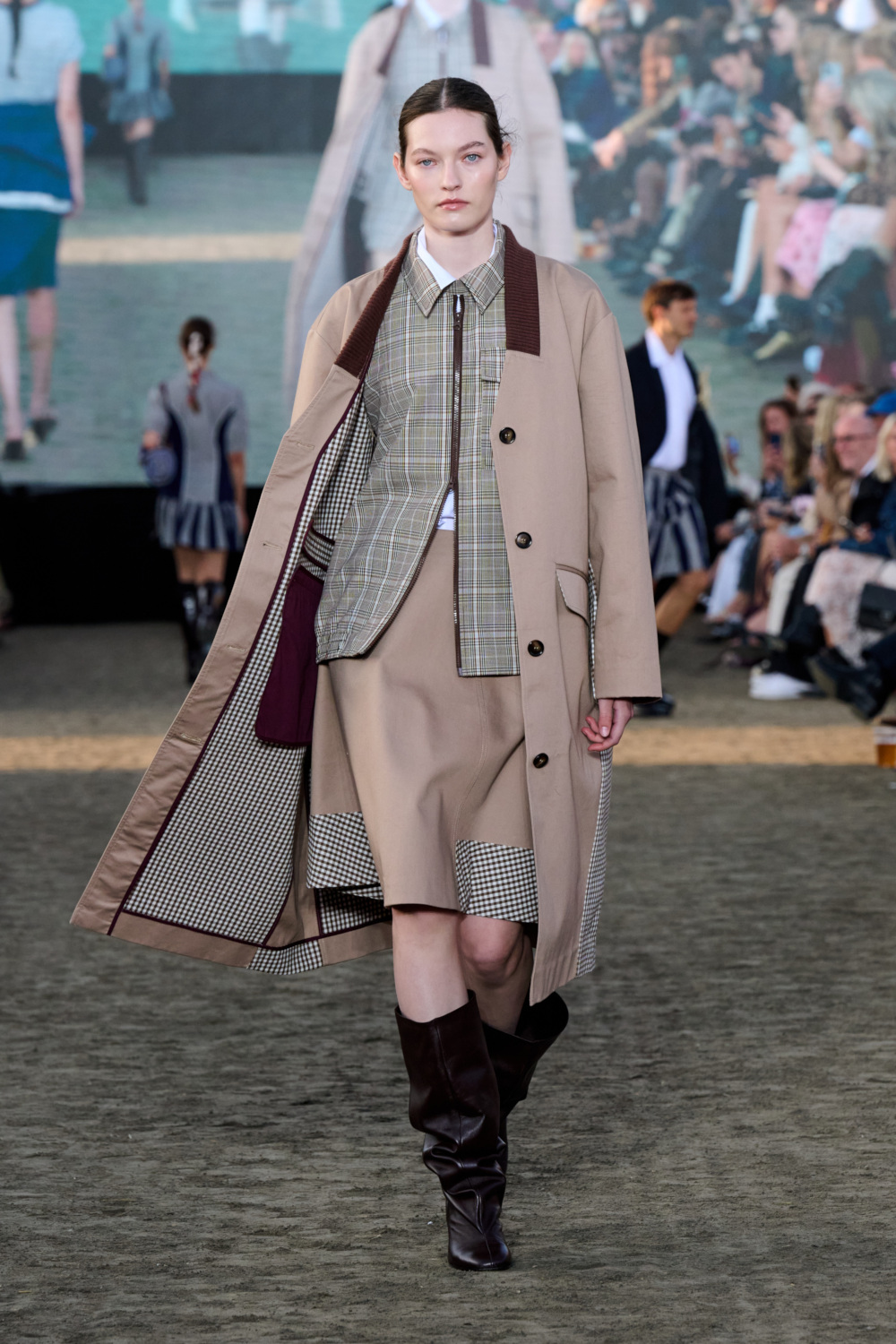 Model on runway
