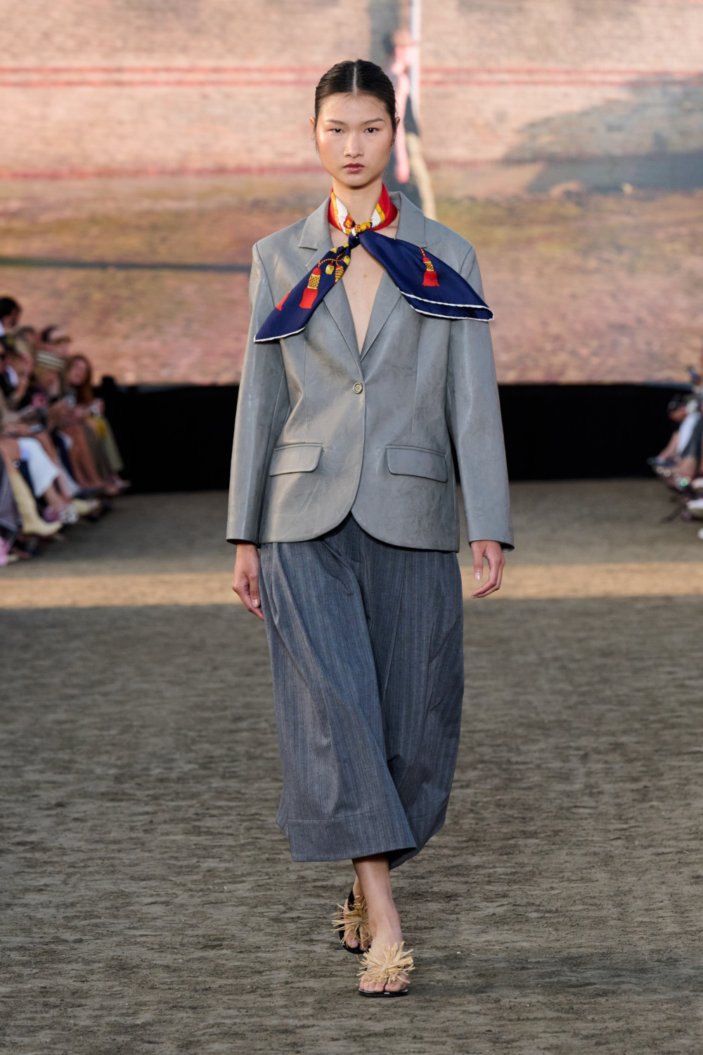 Model on runway