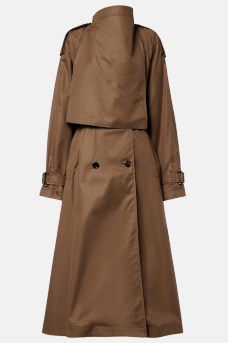 Brown trench coat