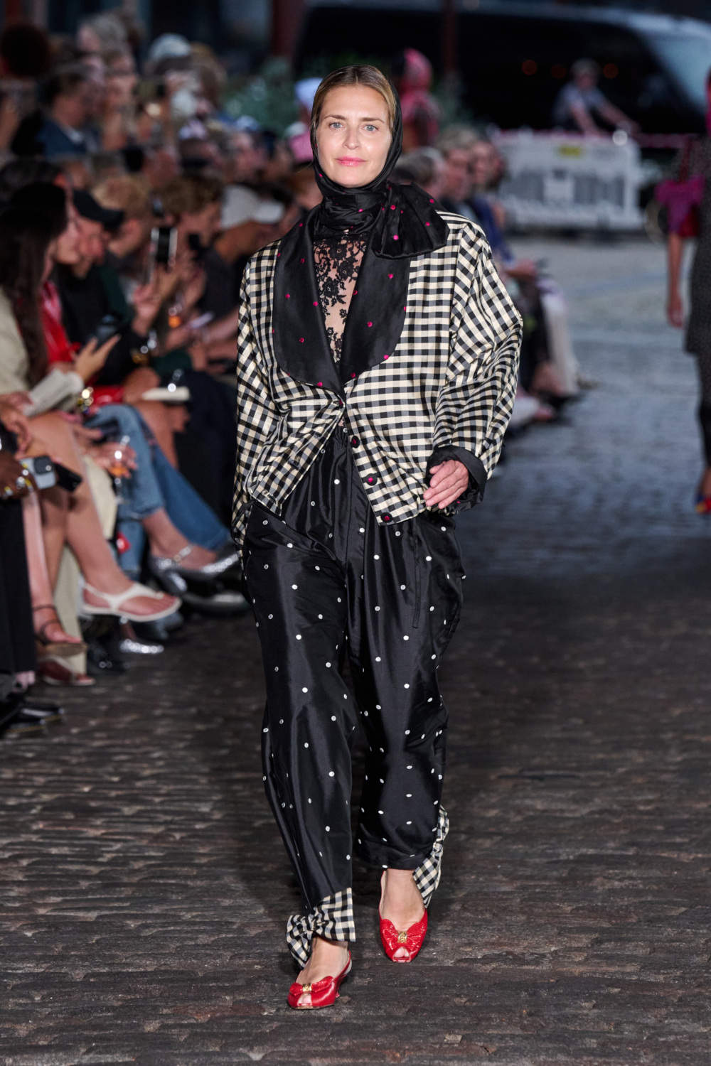 Model on runway