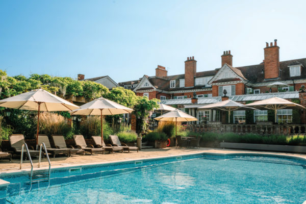 Outdoor pool at Chewton Glen | spa getaways