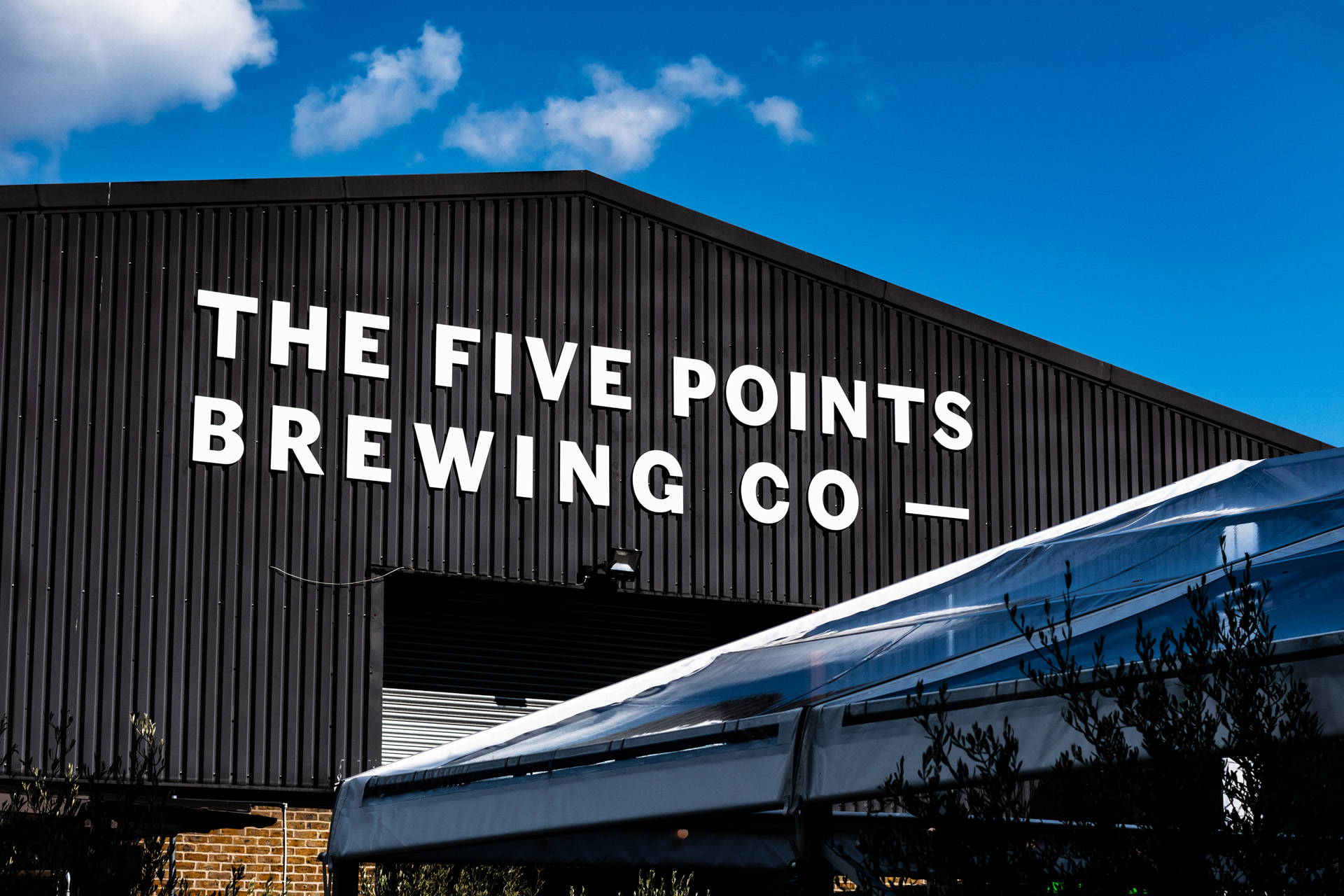 The exterior of Five Points Brewing Co