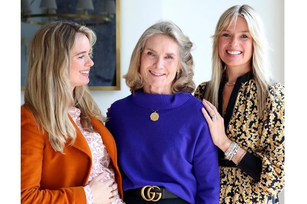 Cressida and Isabella with their mother Lady Mary-Gaye Curzon