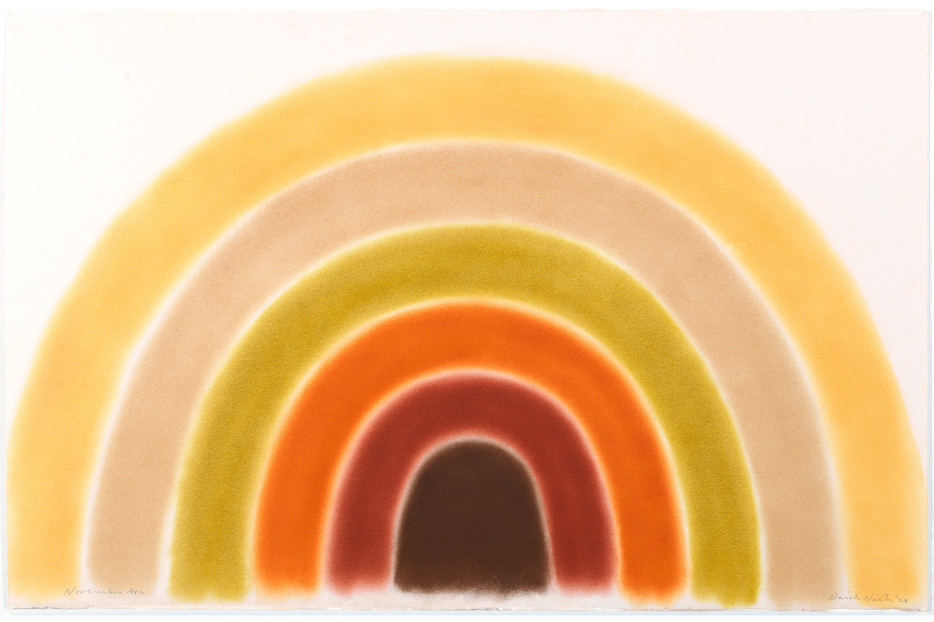 A painting of a rainbow