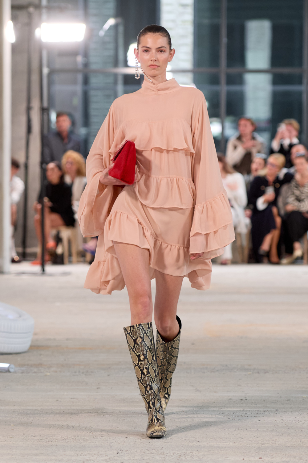 Model on runway