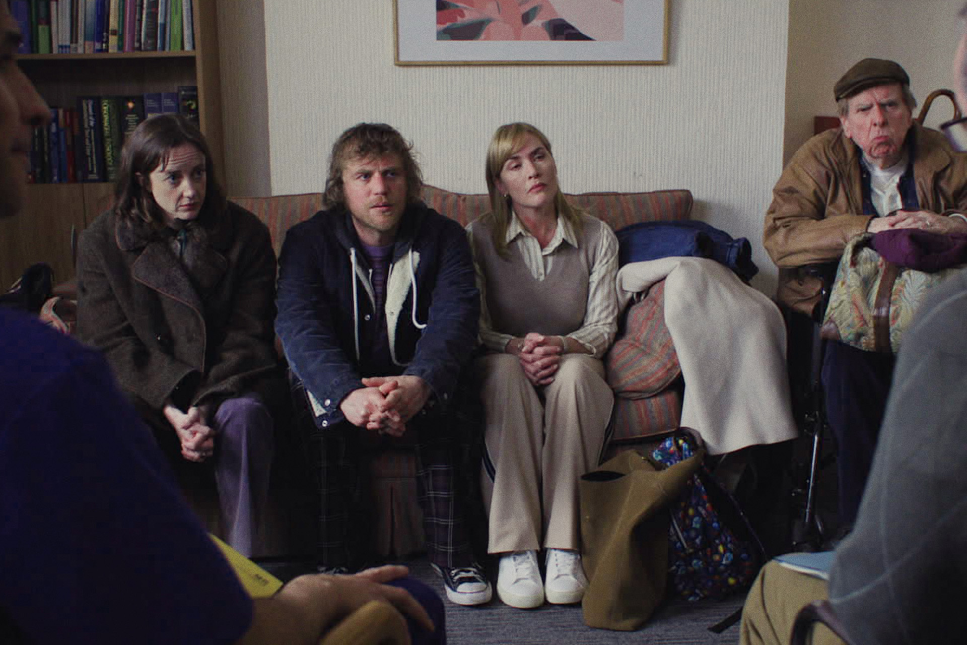 Andrea Riseborough, Johnny Flynn, Kate Winslet and Timothy Spall in Goodbye June