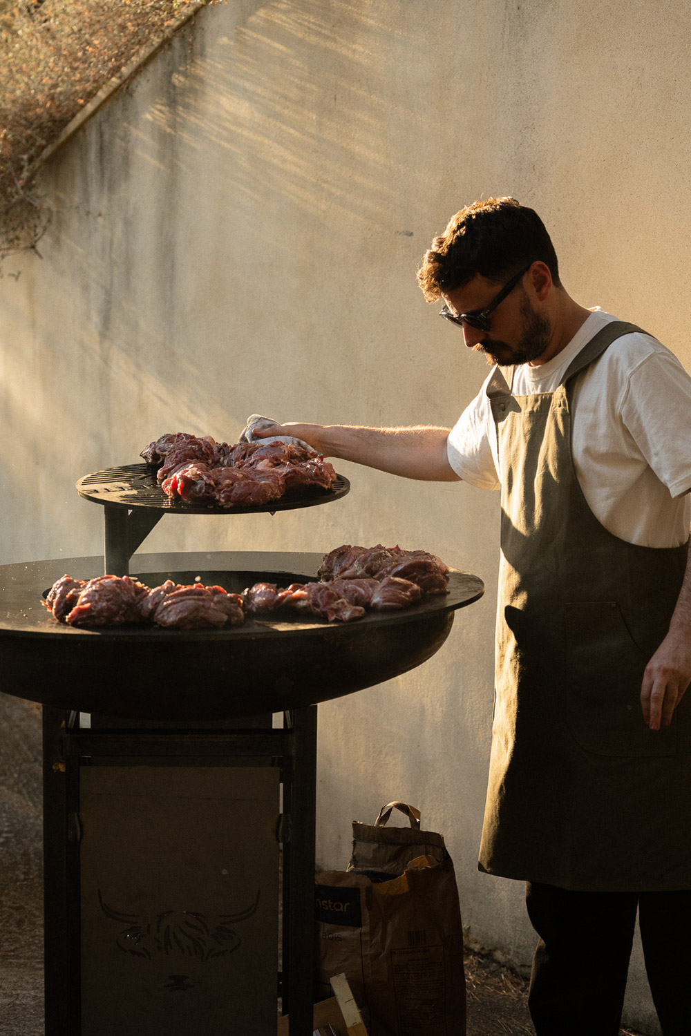 Chef coking at the BBQ