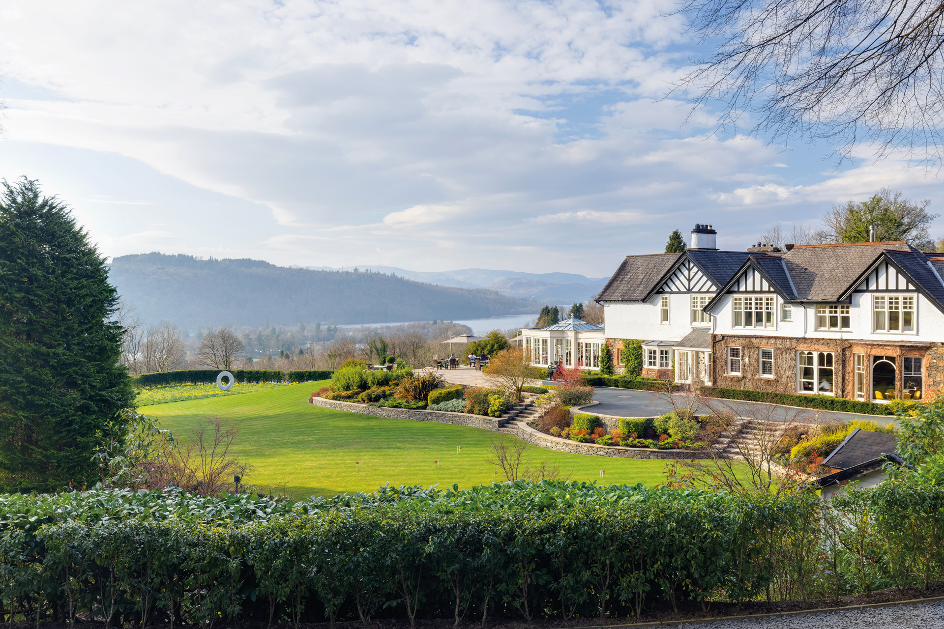 The exterior of Linthwaite House