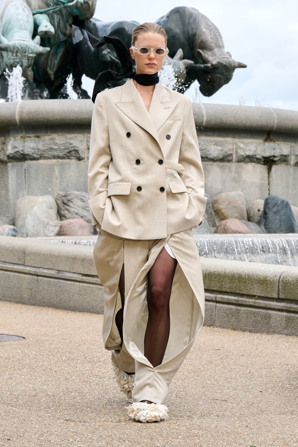 Model on runway