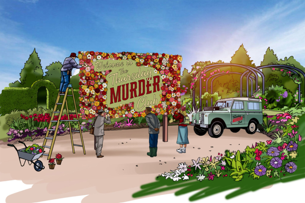 An illustration of The Thursday Murder Club in Bloom