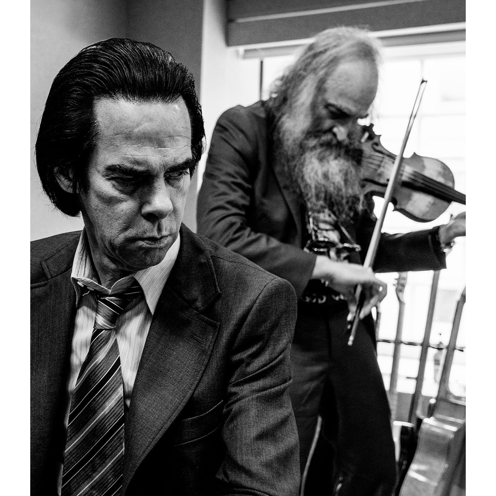 Nick Cave and Warren Ellis in the studio
