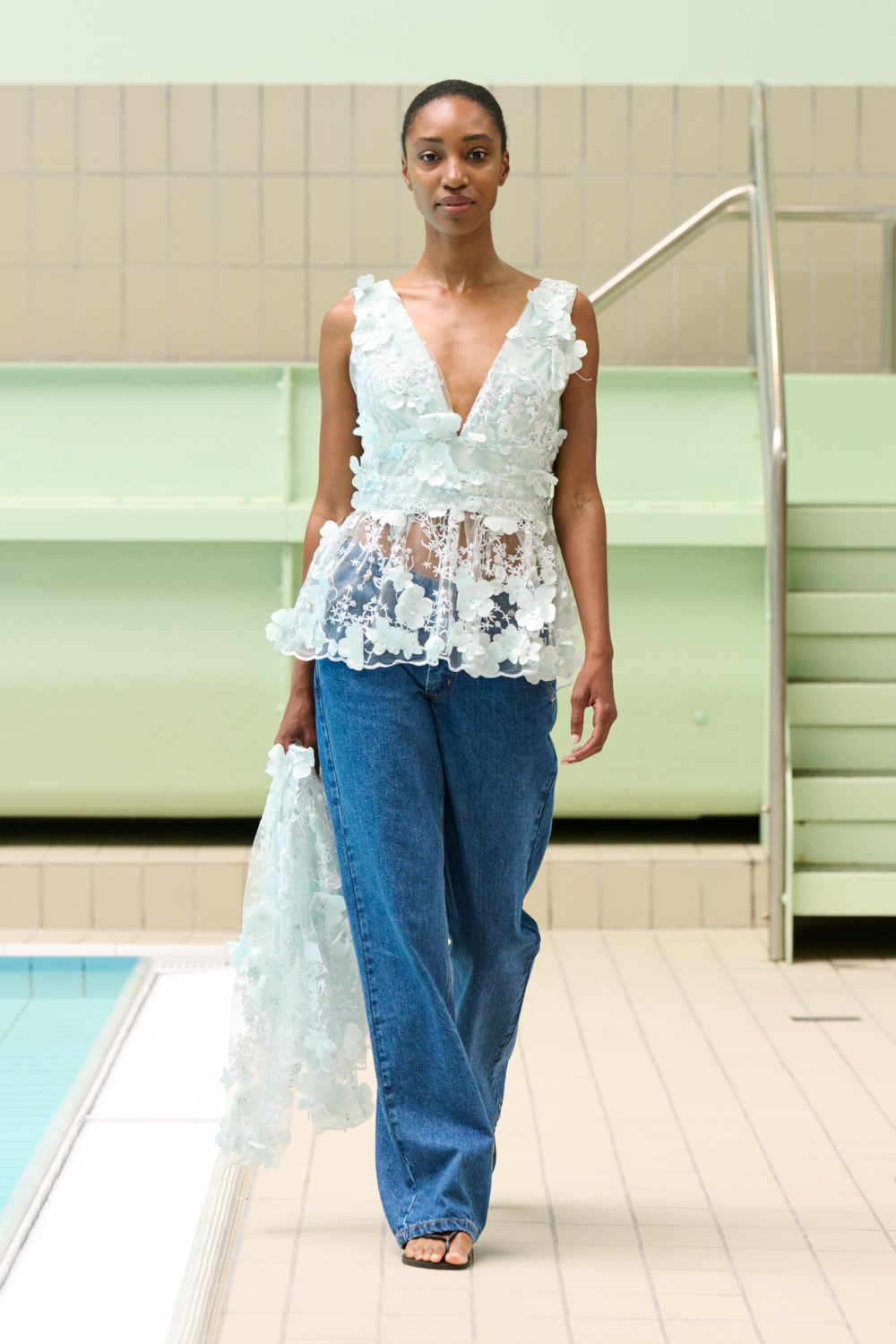 Model in runway