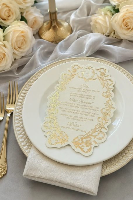 Wedding menu by Polina Perri