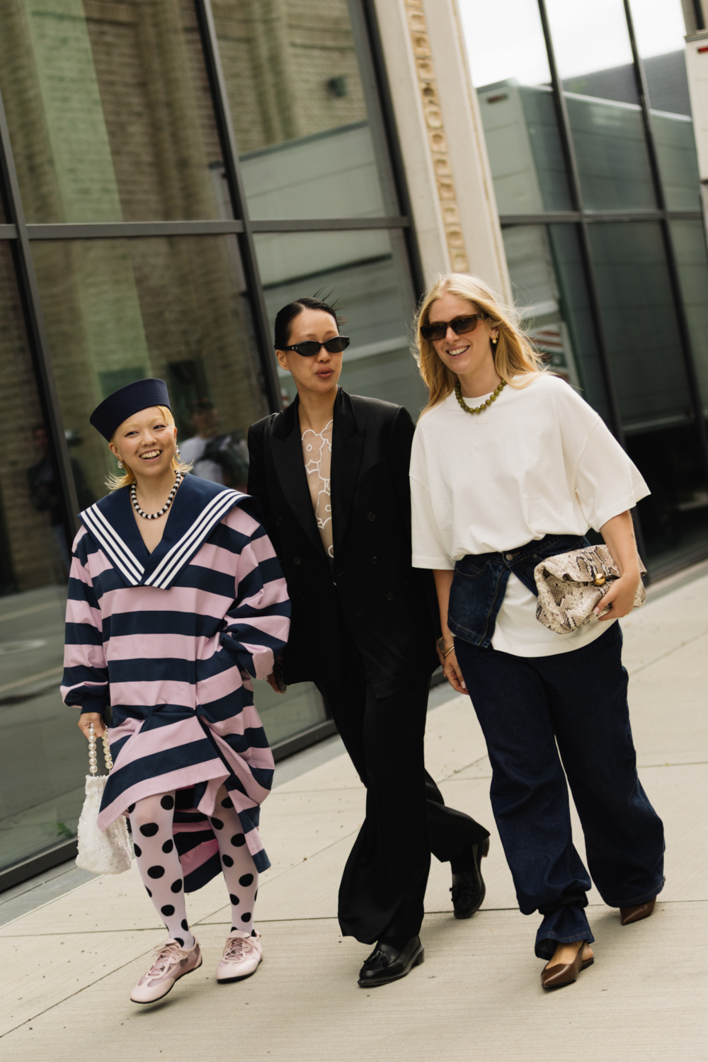 Three woman walking together
