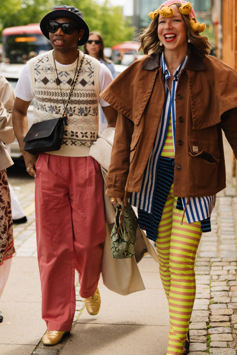 Man and woman walking together