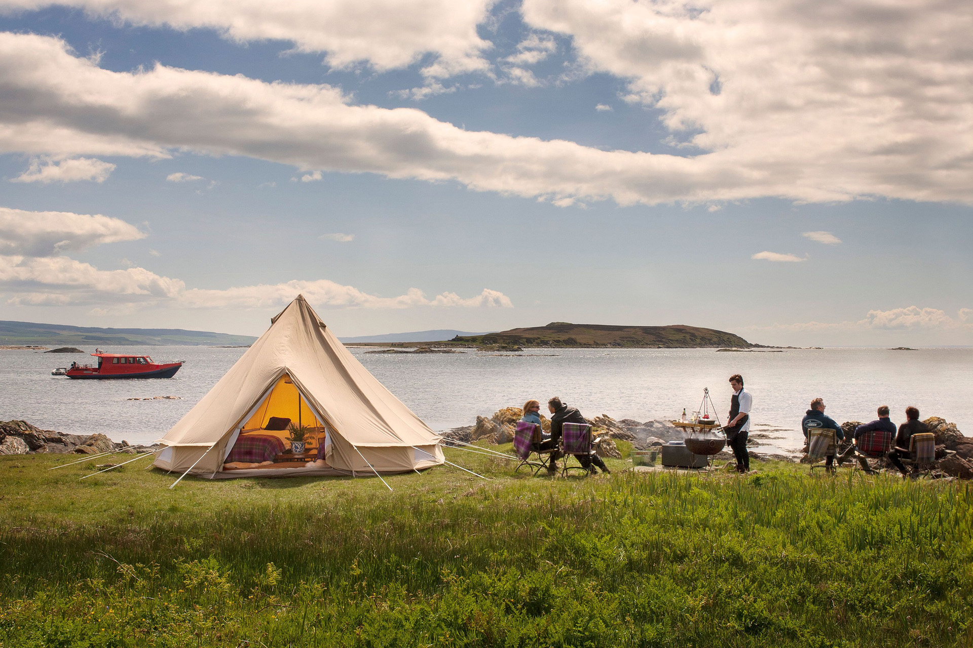 Tents by the sea