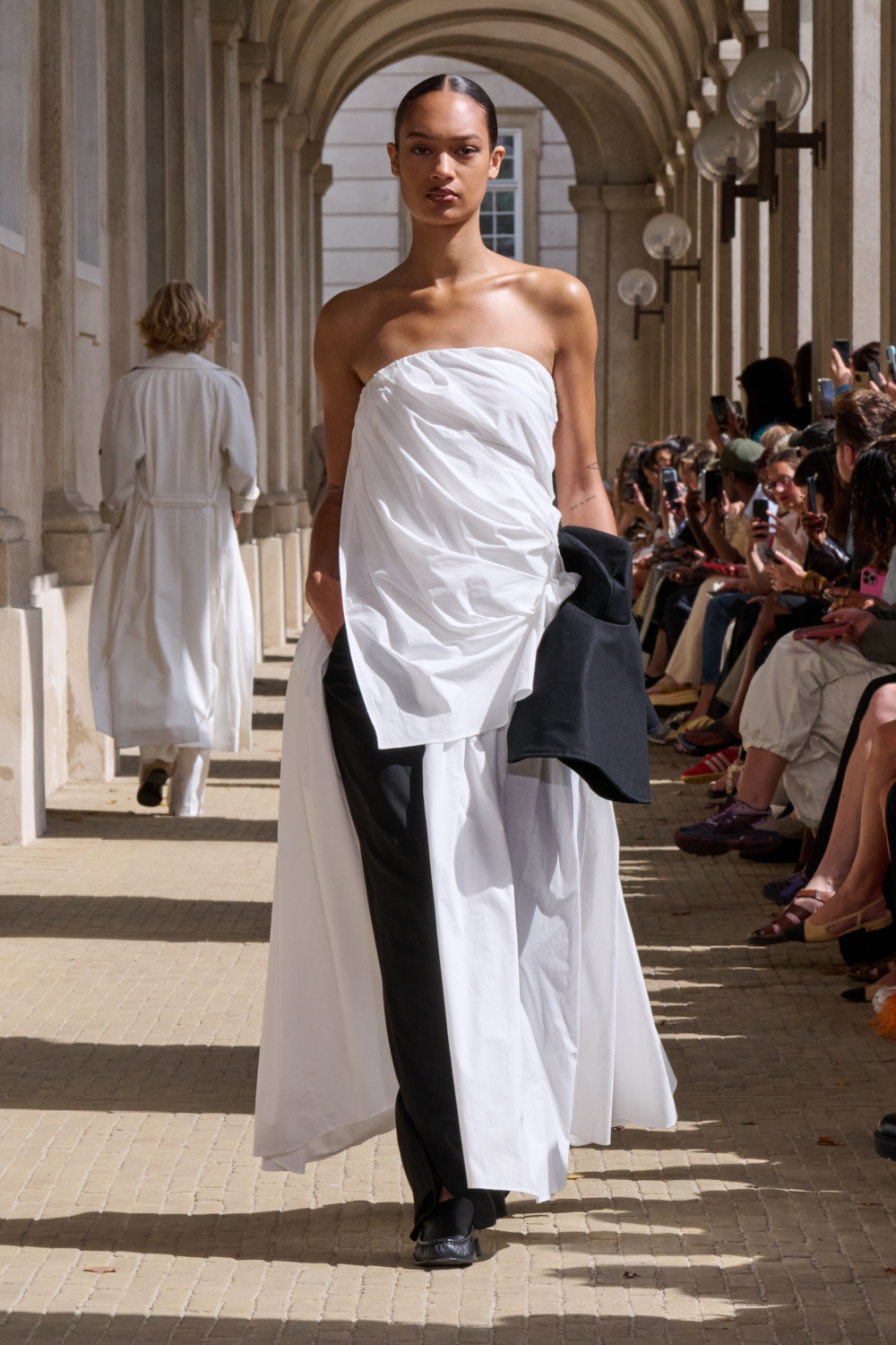 Model on runway