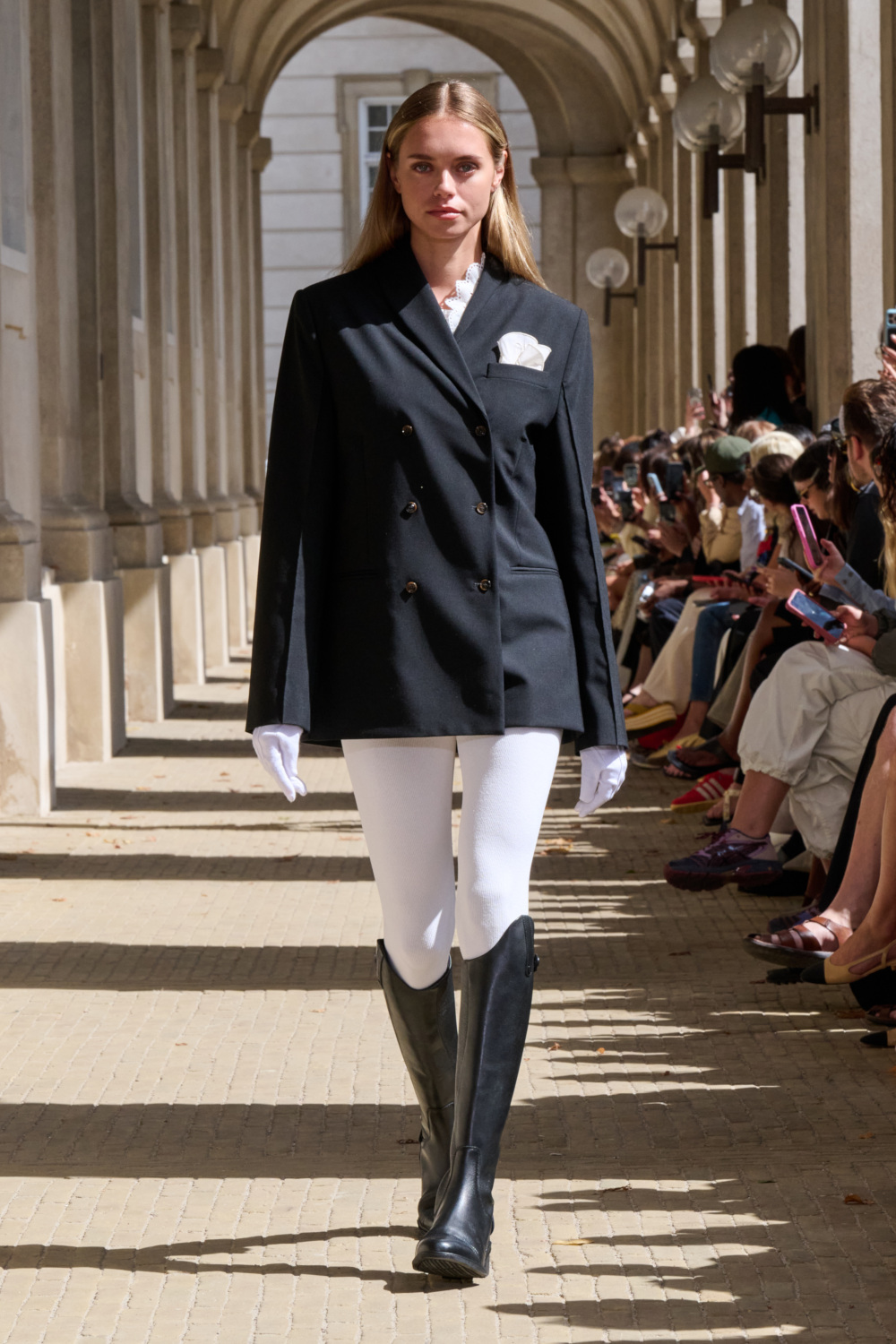 Model on runway