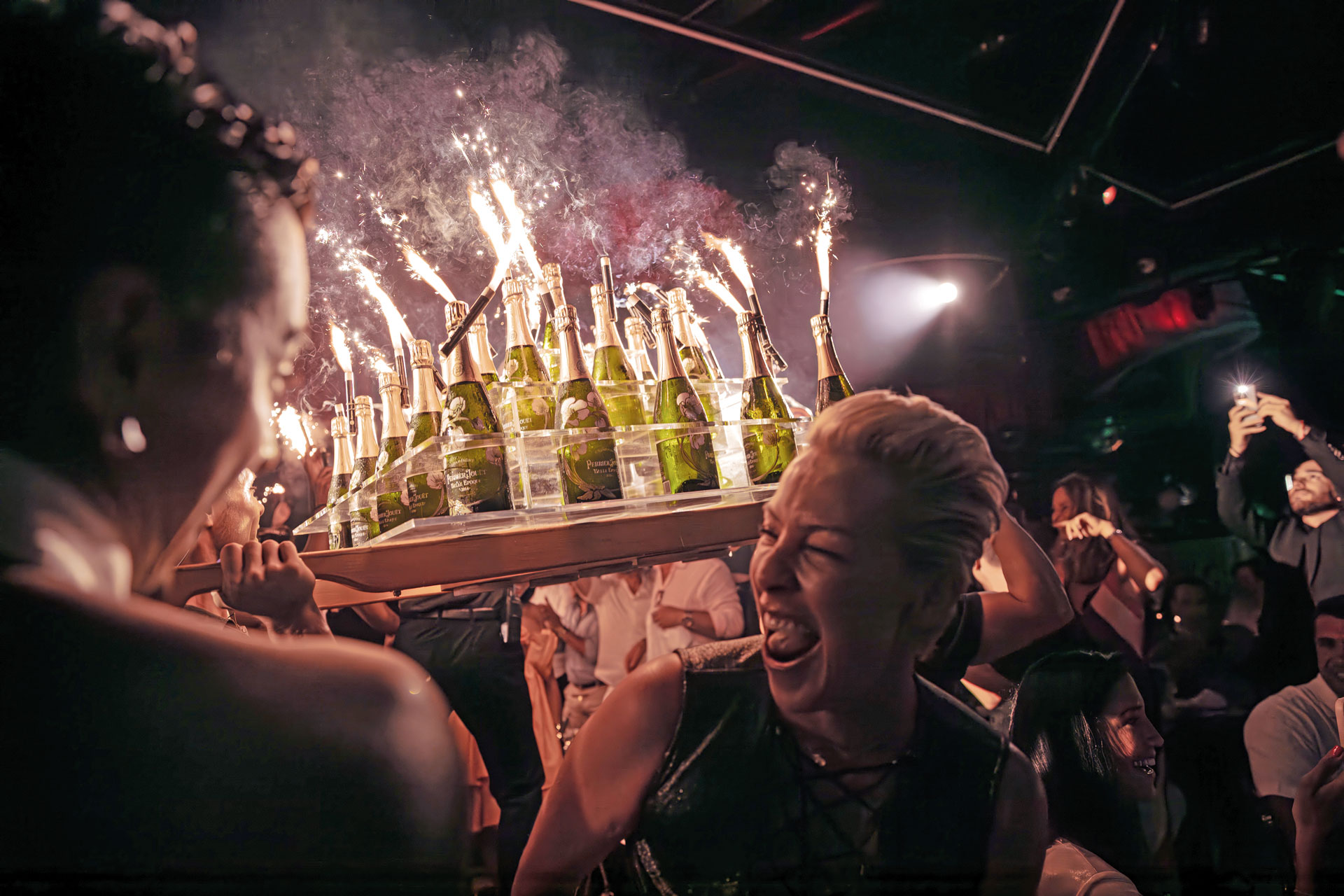 CHAMPAGNE with sparklers 