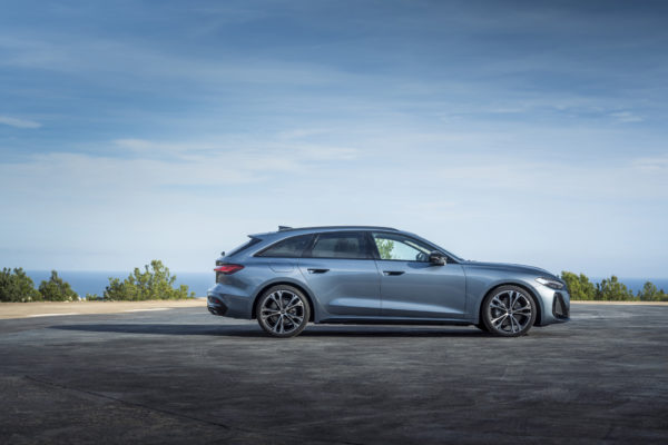 The Audi A5 Avant in blue