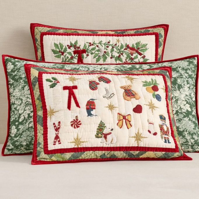 pottery barn christmas cushions