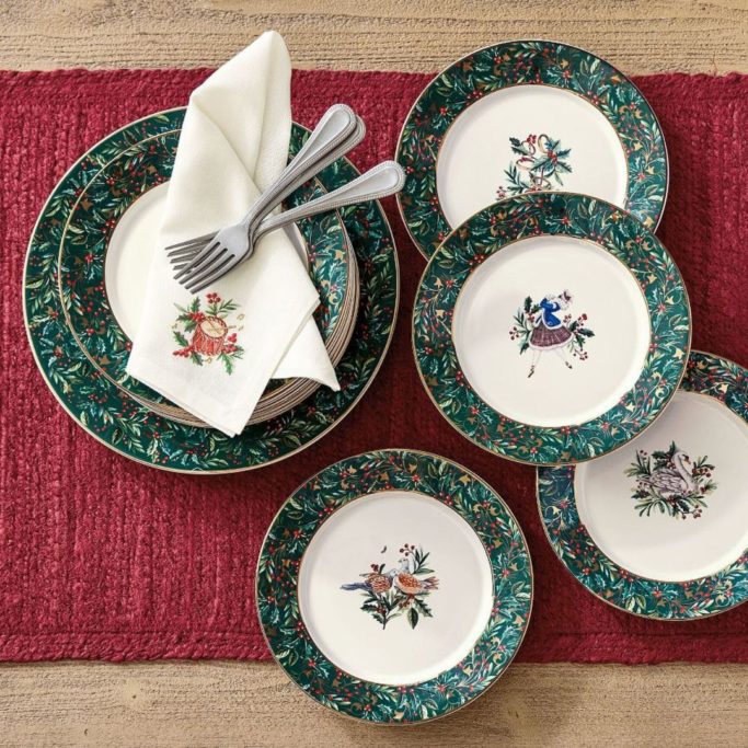 Pottery Barn Christmas plates