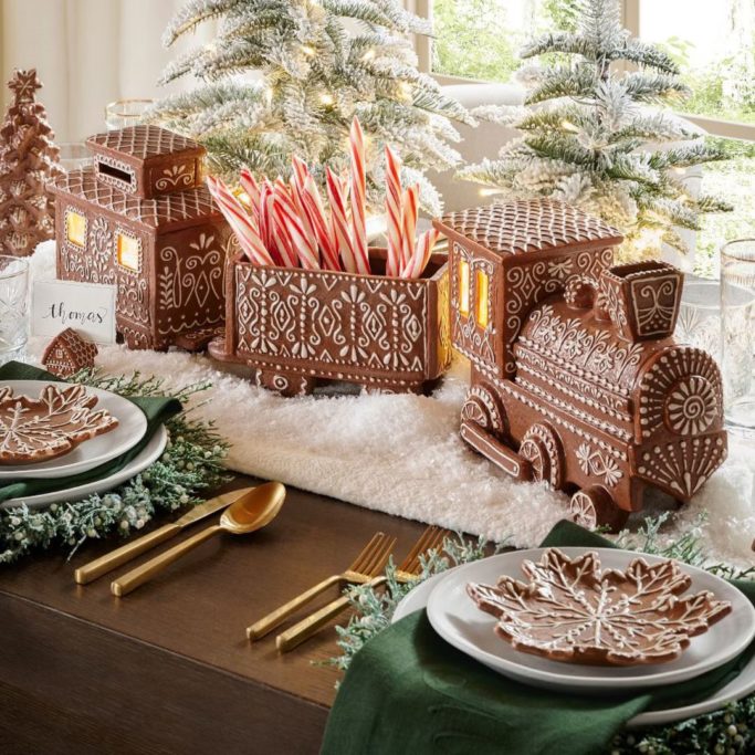Pottery Barn gingerbread train