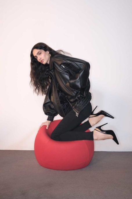 7 For All Mankind Leather Bomber Jacket