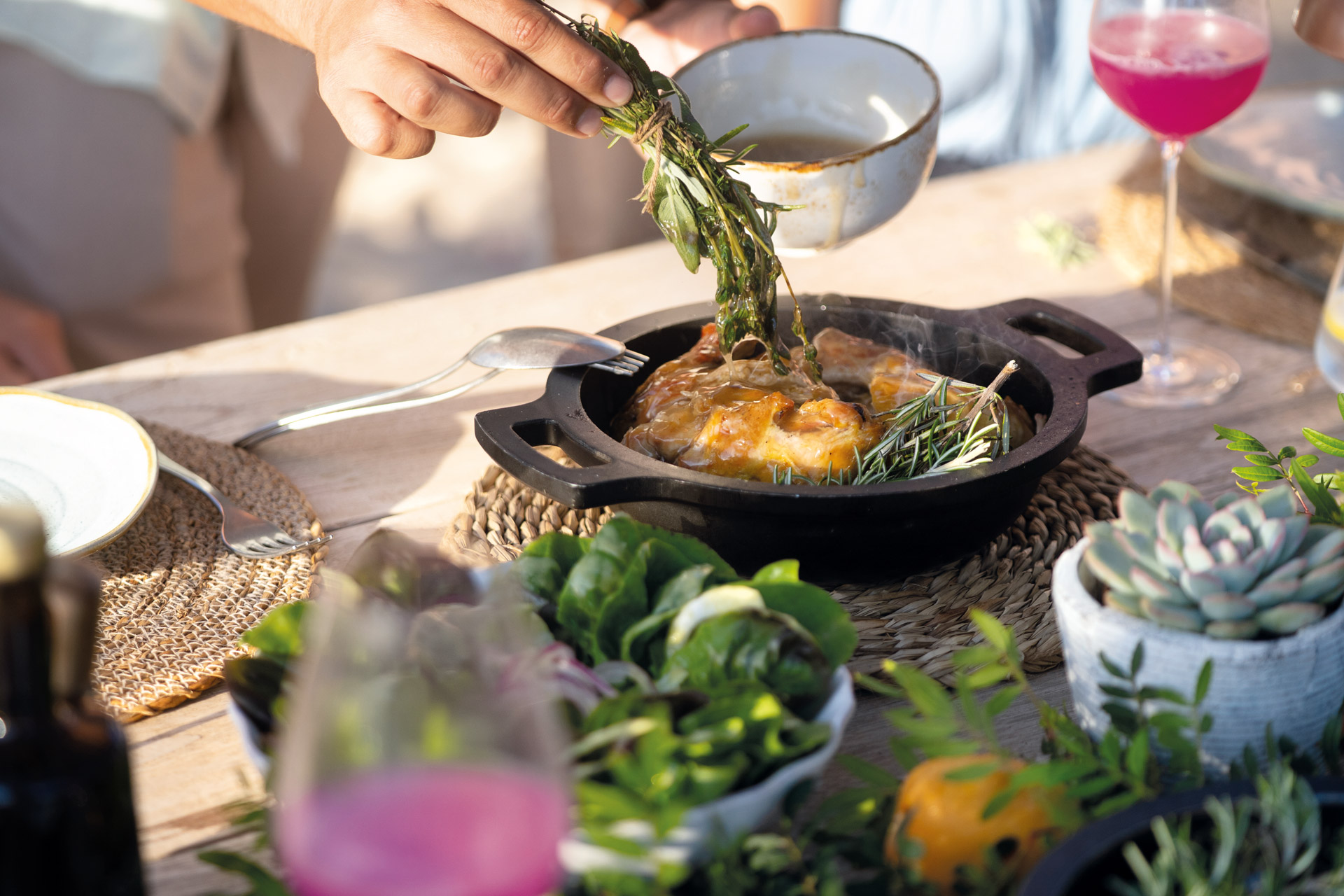 Healthy food at a retreat in Formentera