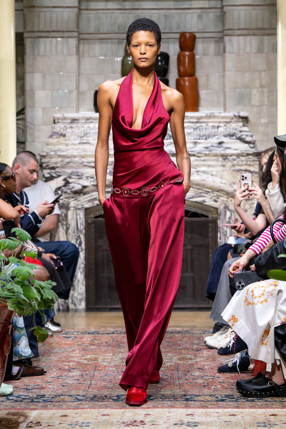 Model on runway