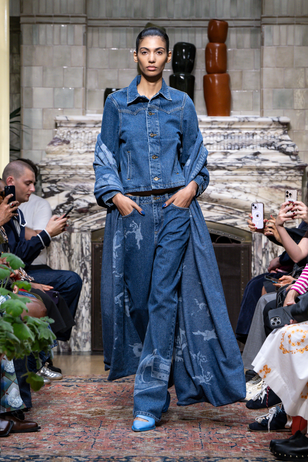 Model on runway
