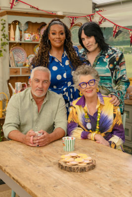 Alison, Noel, Paul and Prue in the Bake Off tent