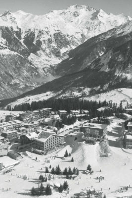 Archival imagery of Courchevel in its early days