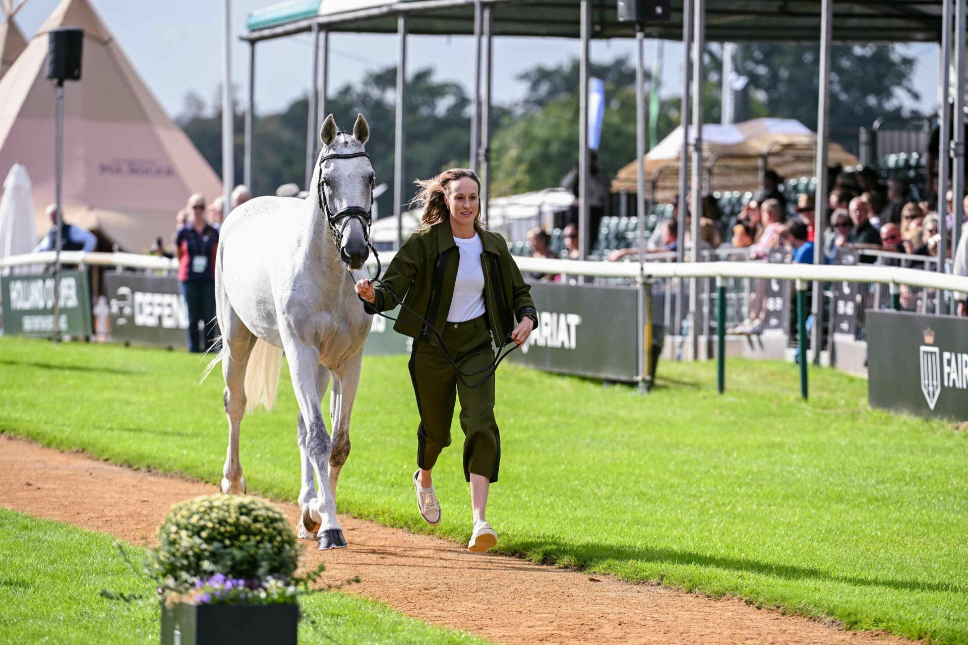 Bella Innes Ker at Burghley Horse Trials in 2024. 