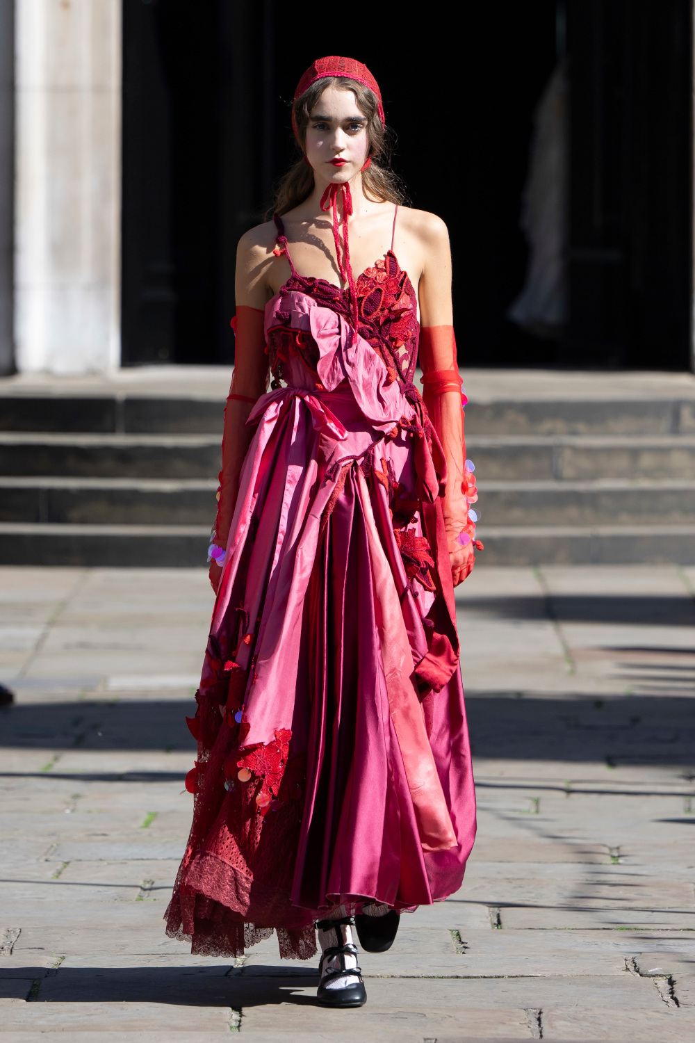 Model on runway