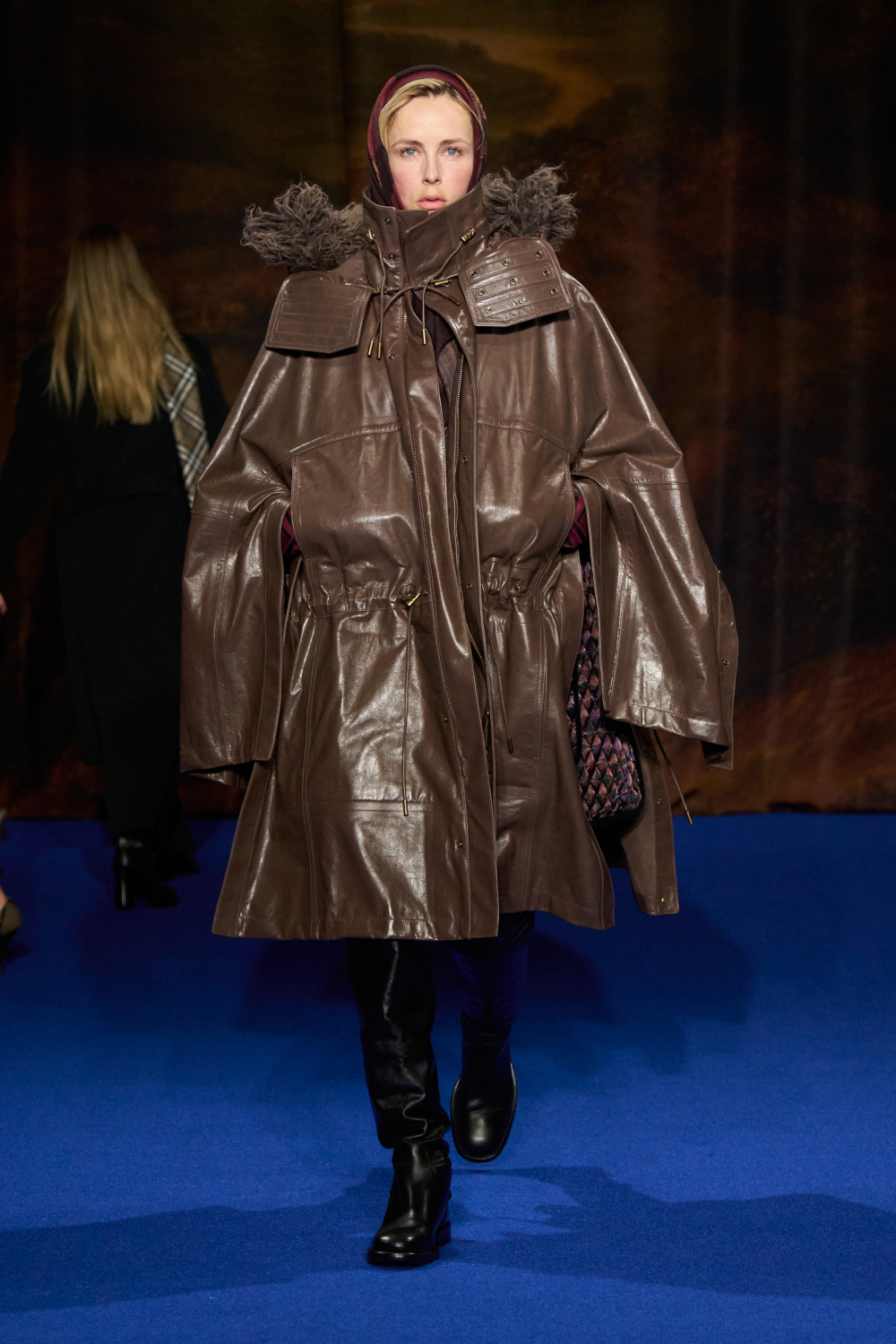 Model on runway