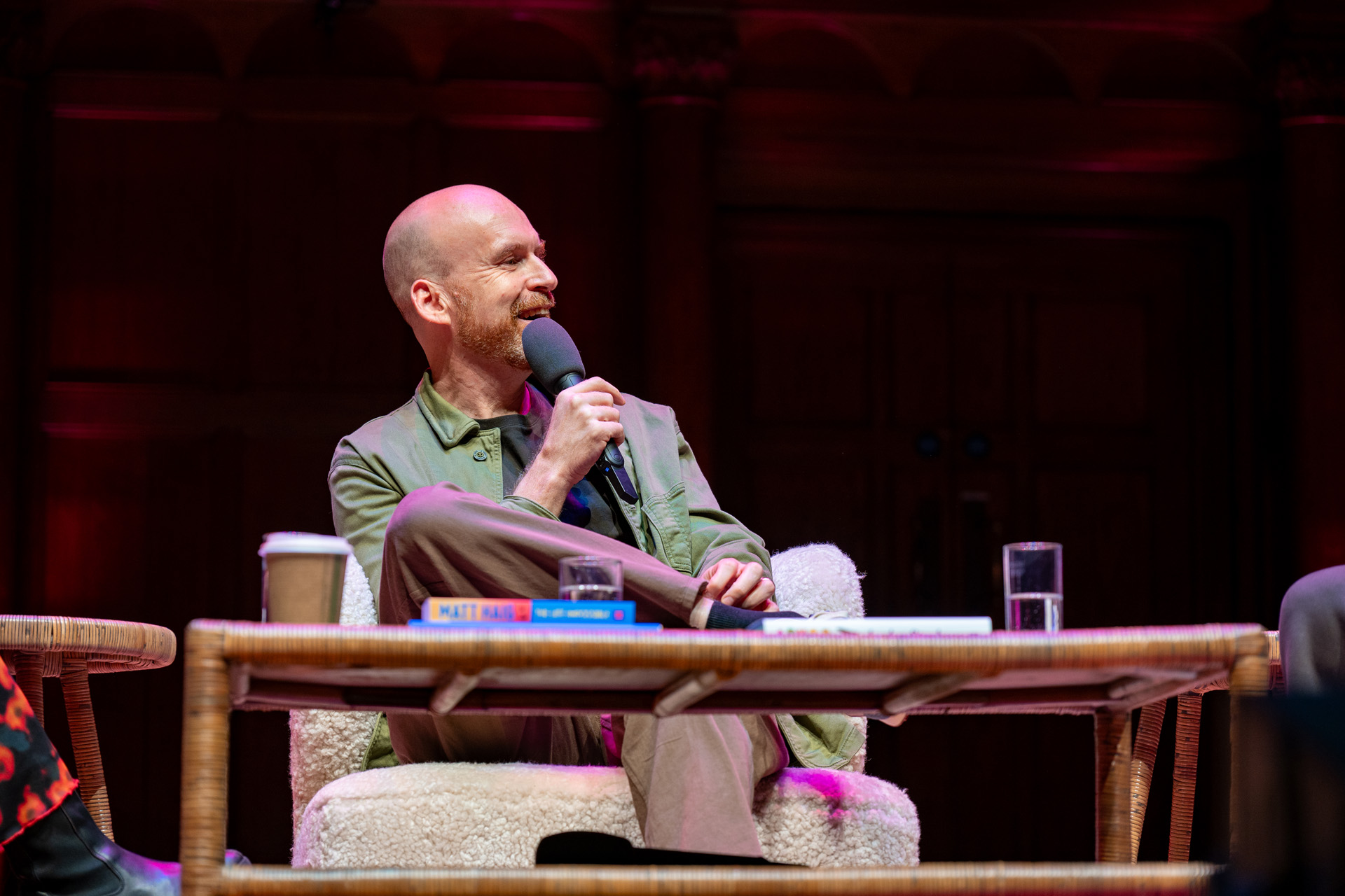 Matt Haig on the Cadogan Hall stage, Chelsea Arts Festival 2025.