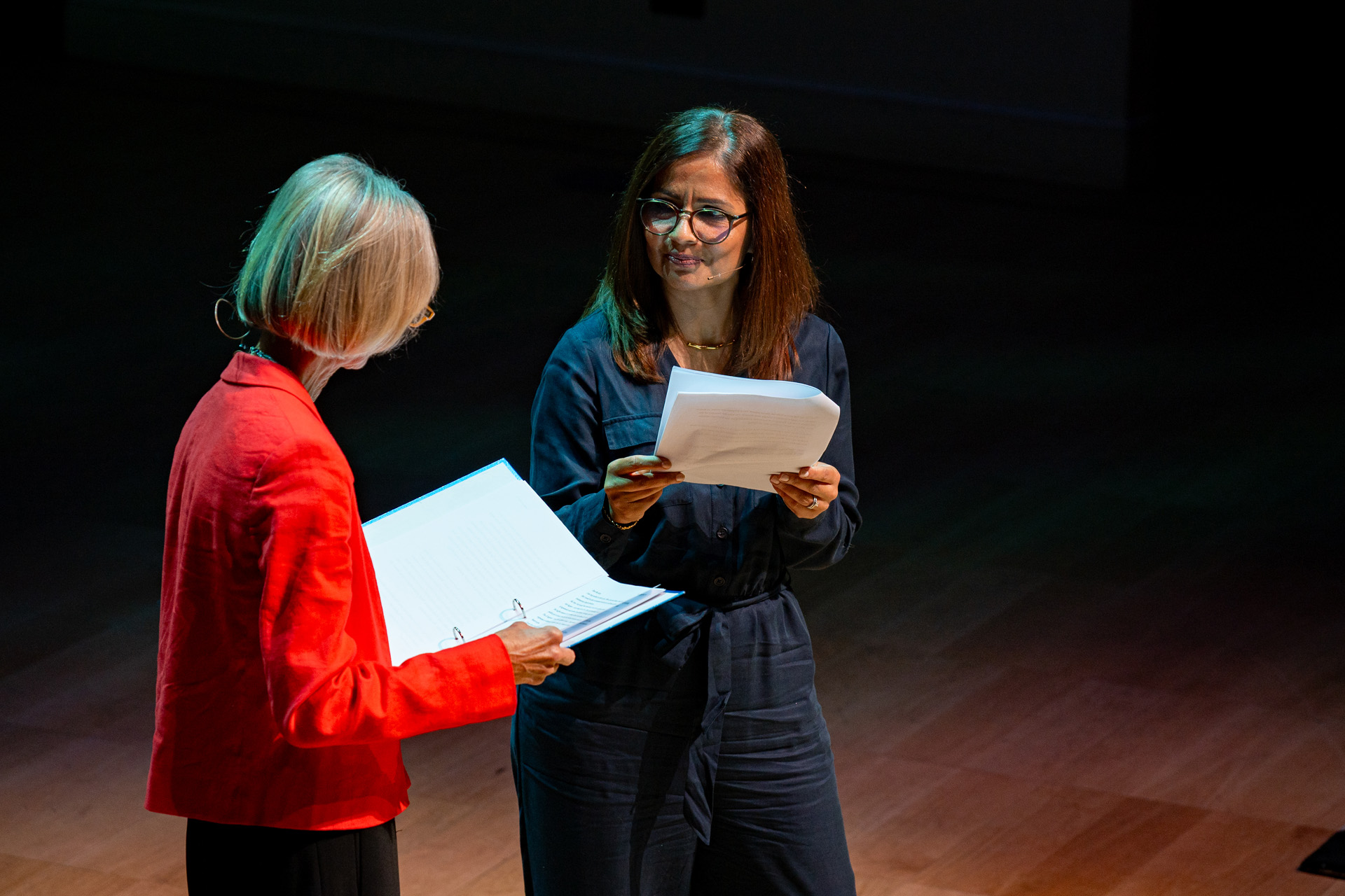 Kate Moss & Zarghuna Kargar at Women and Words, From Page to Stage at Chelsea Arts Festival, 21 September 2025.