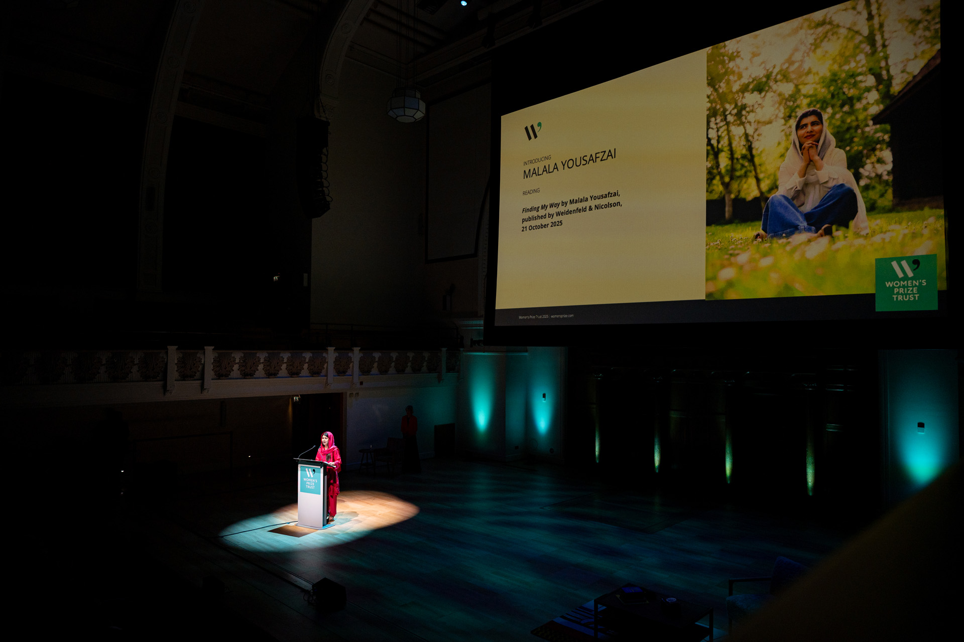 Malala Yousafzai reading from her memoir as part of Women and Words, From Page to Stage at Chelsea Arts Festival, 21 September 2025.