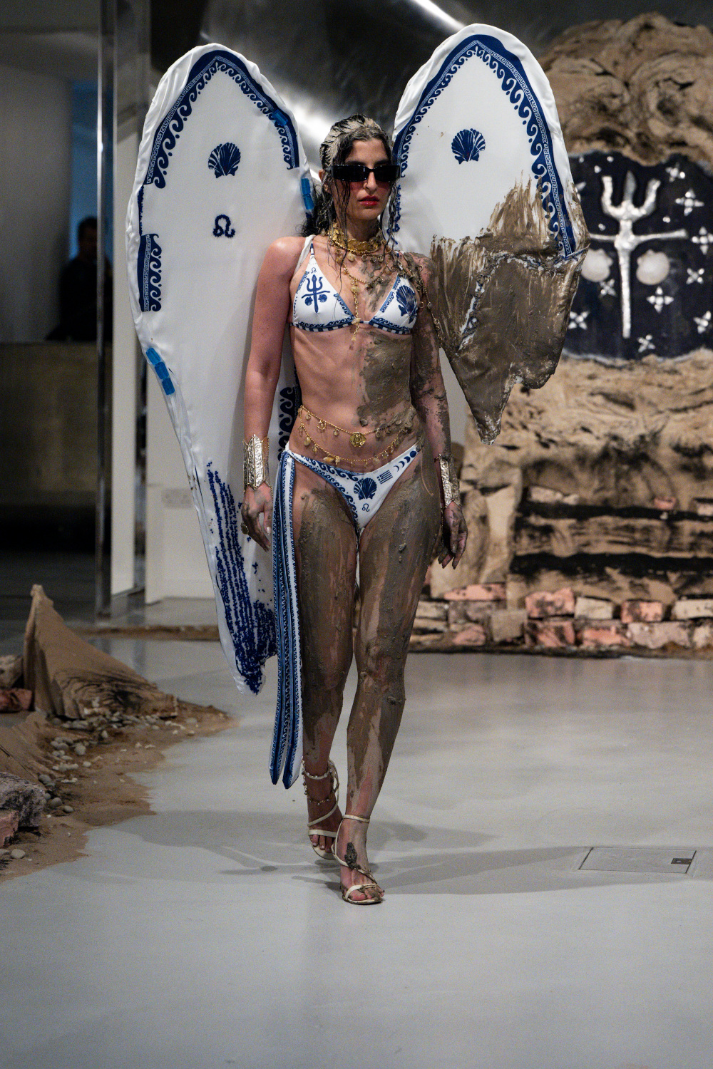 Model on runway