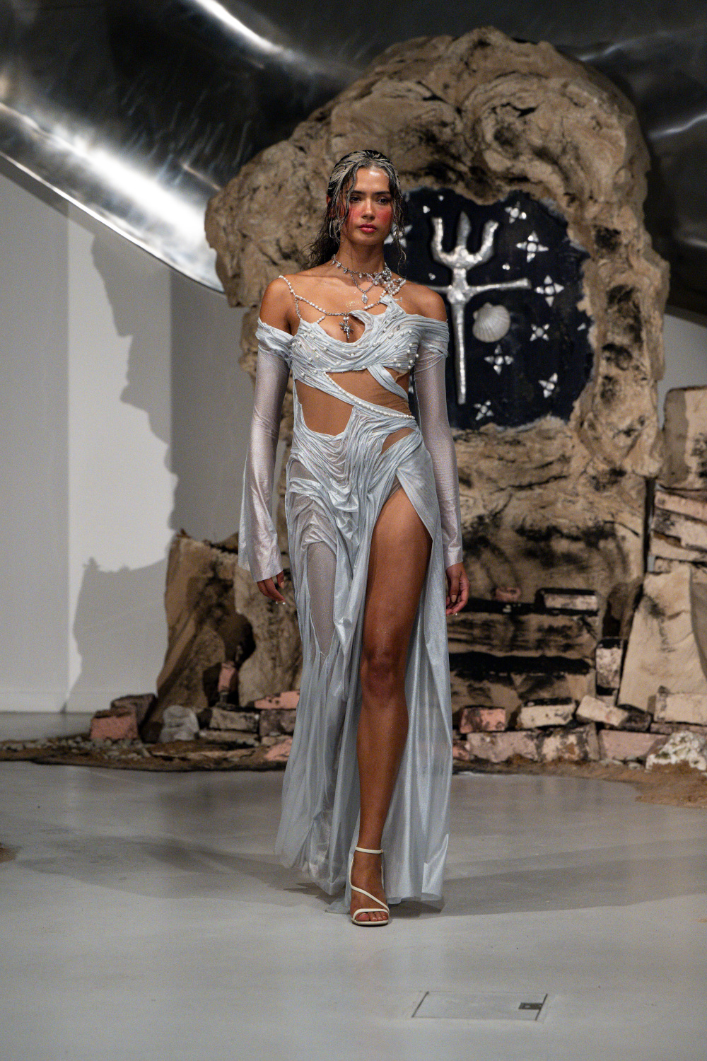Model on runway