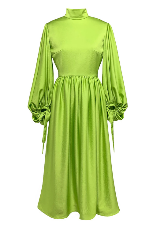 Green dress | autumn wedding guest dresses