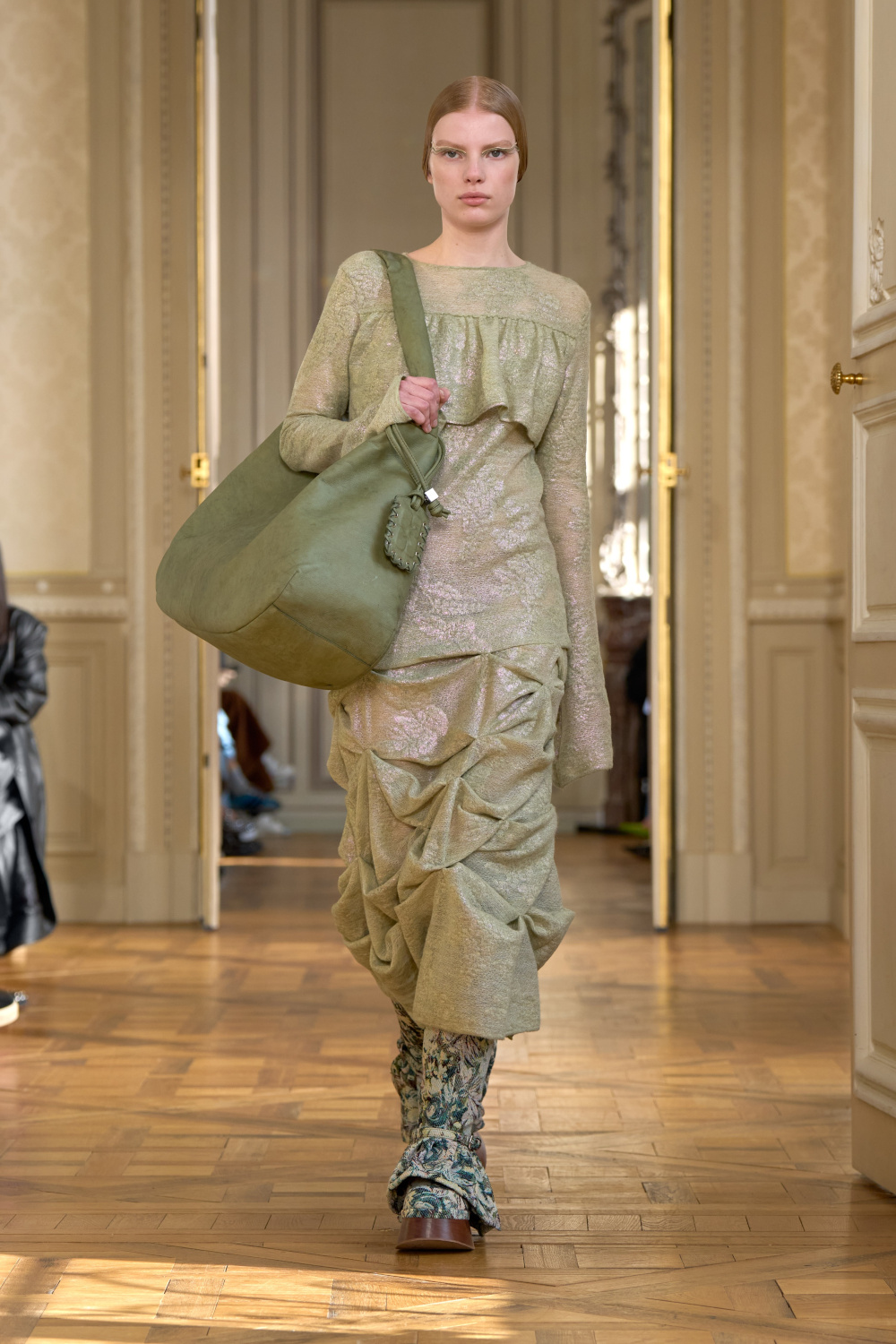 Model on runway